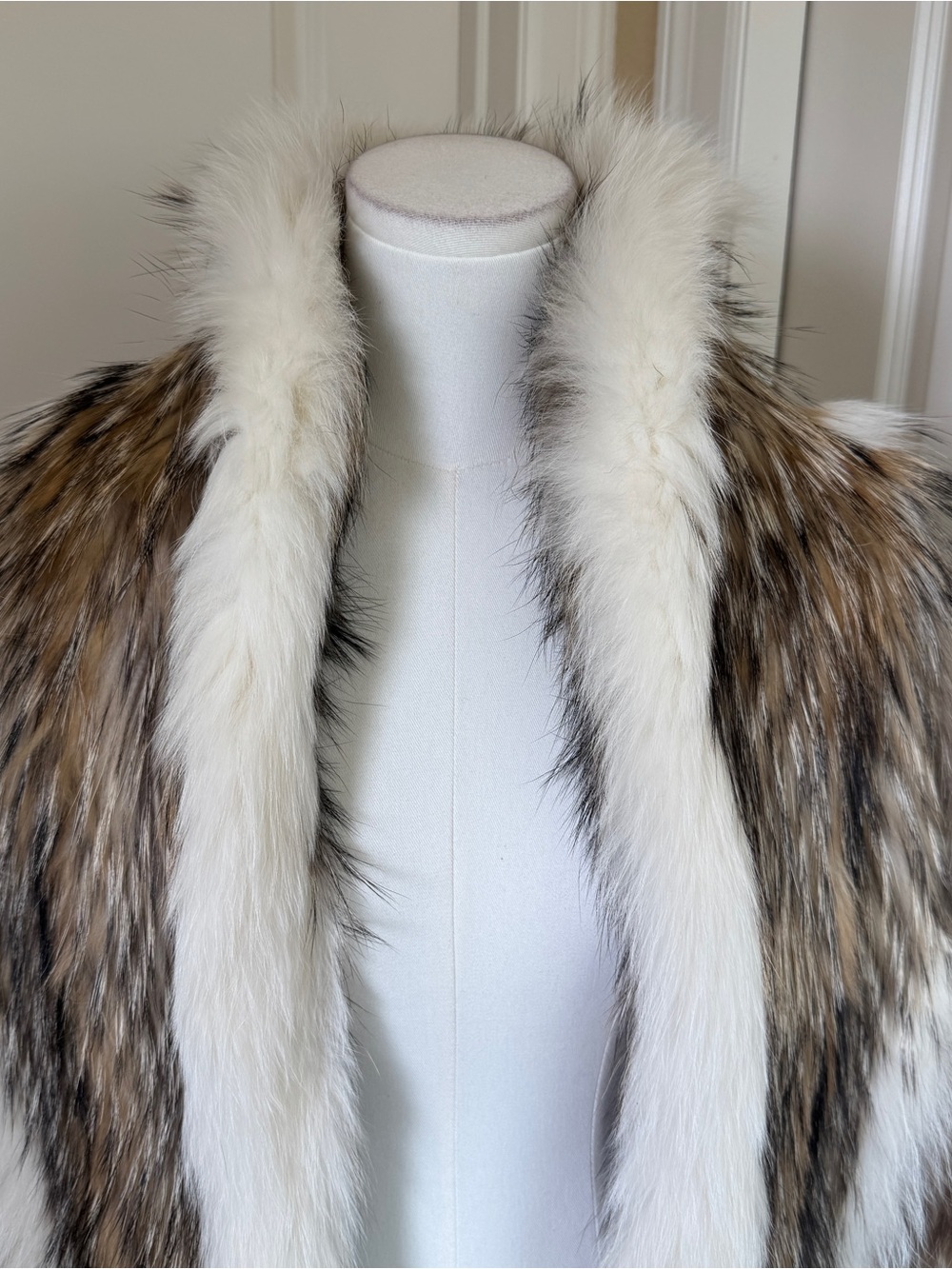 Overland Coyote Fur Leather Fringe Coat Western Ranch Jacket Vintage Womens S - Picture 2 of 14